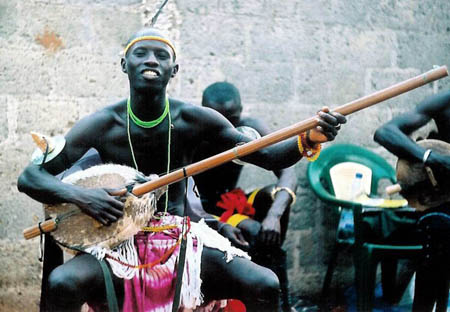 Senegal Akonting player